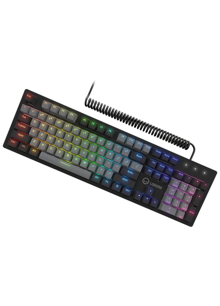 Клавиатура Azar 514 RGB USB UA Black (LRG-GK514B-UA) LORGAR (324402532)