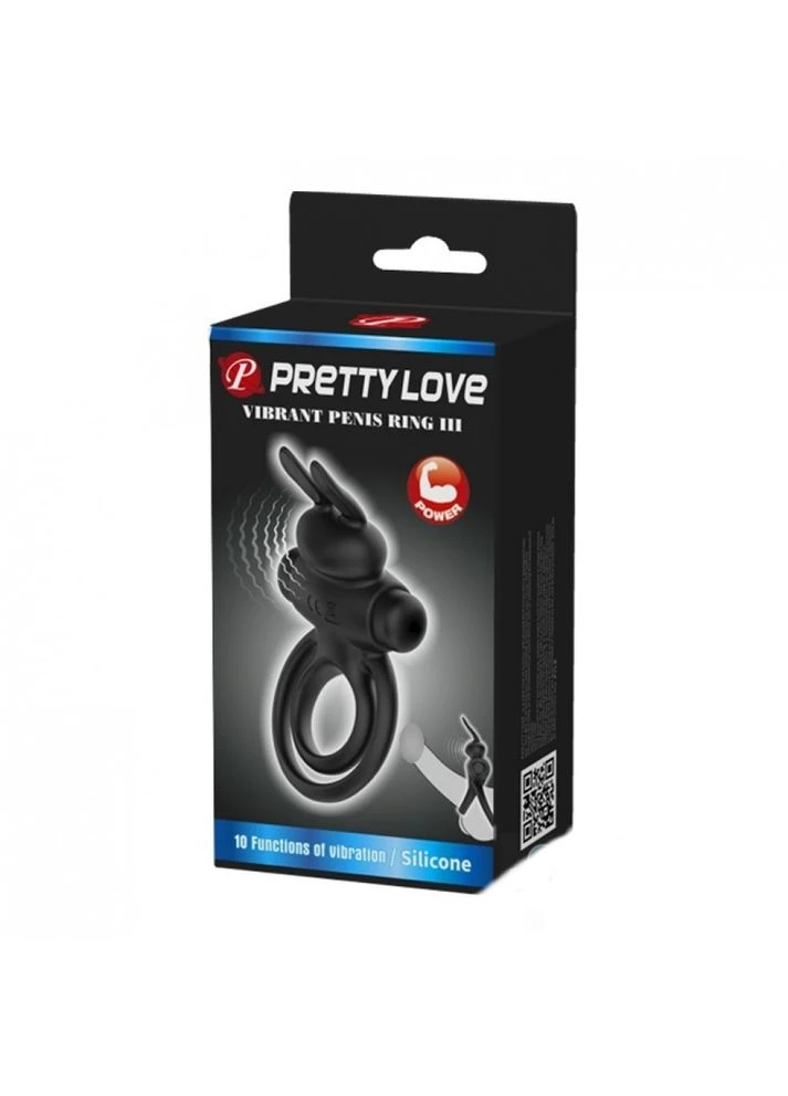 Эрекционное кольцо - Pretty Love Vibro Penis Ring Bunny III BlackLyBaile 6492 LyBaile (391390325)
