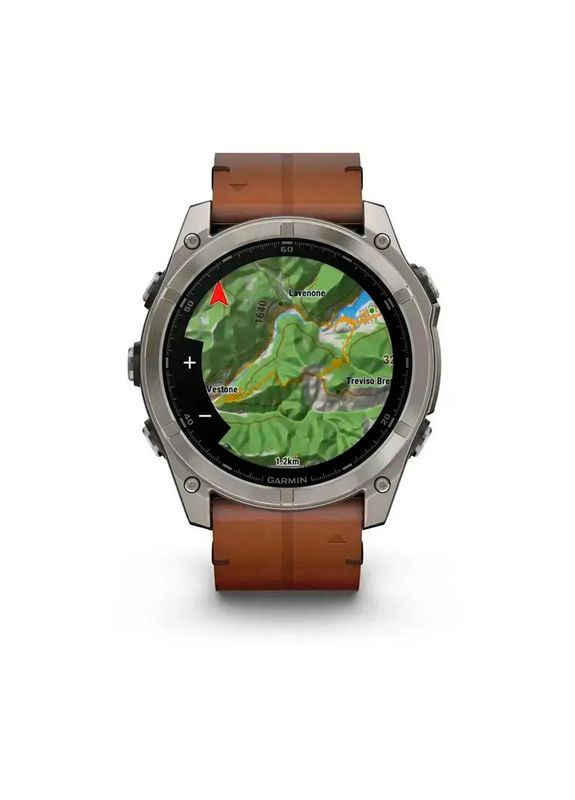Смарт-годинник fenix 8 51mm,AMOLED,Sapphire, Bare Ti, Blk/Chsnt Lthr Garmin (357435821)