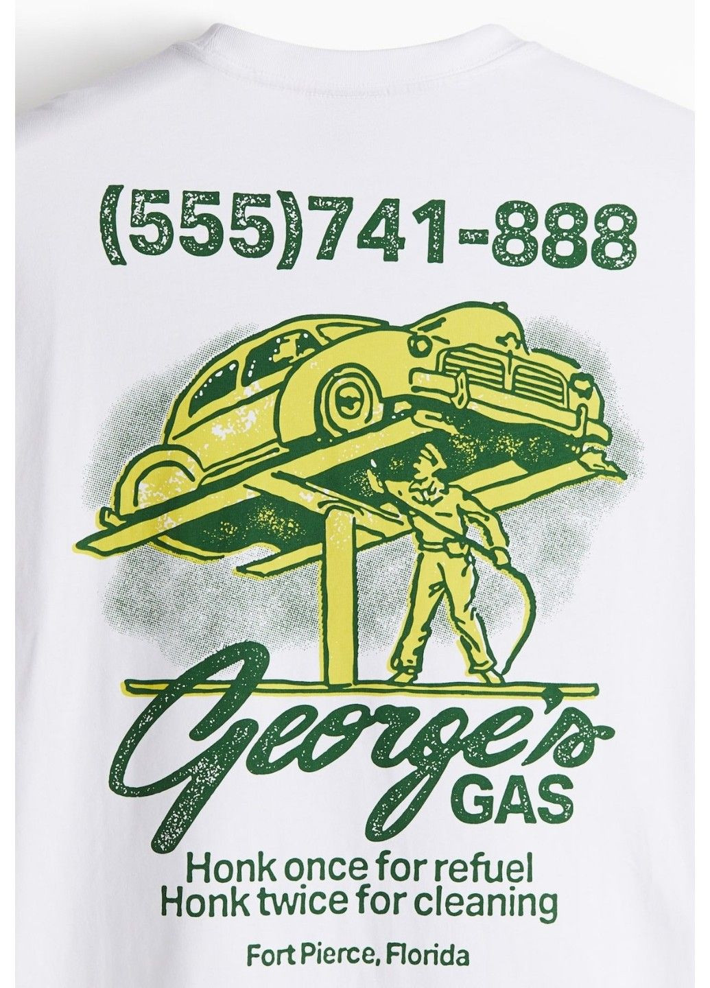 Біла чоловіча футболка з принтом loose fit (58067) m біла H&M