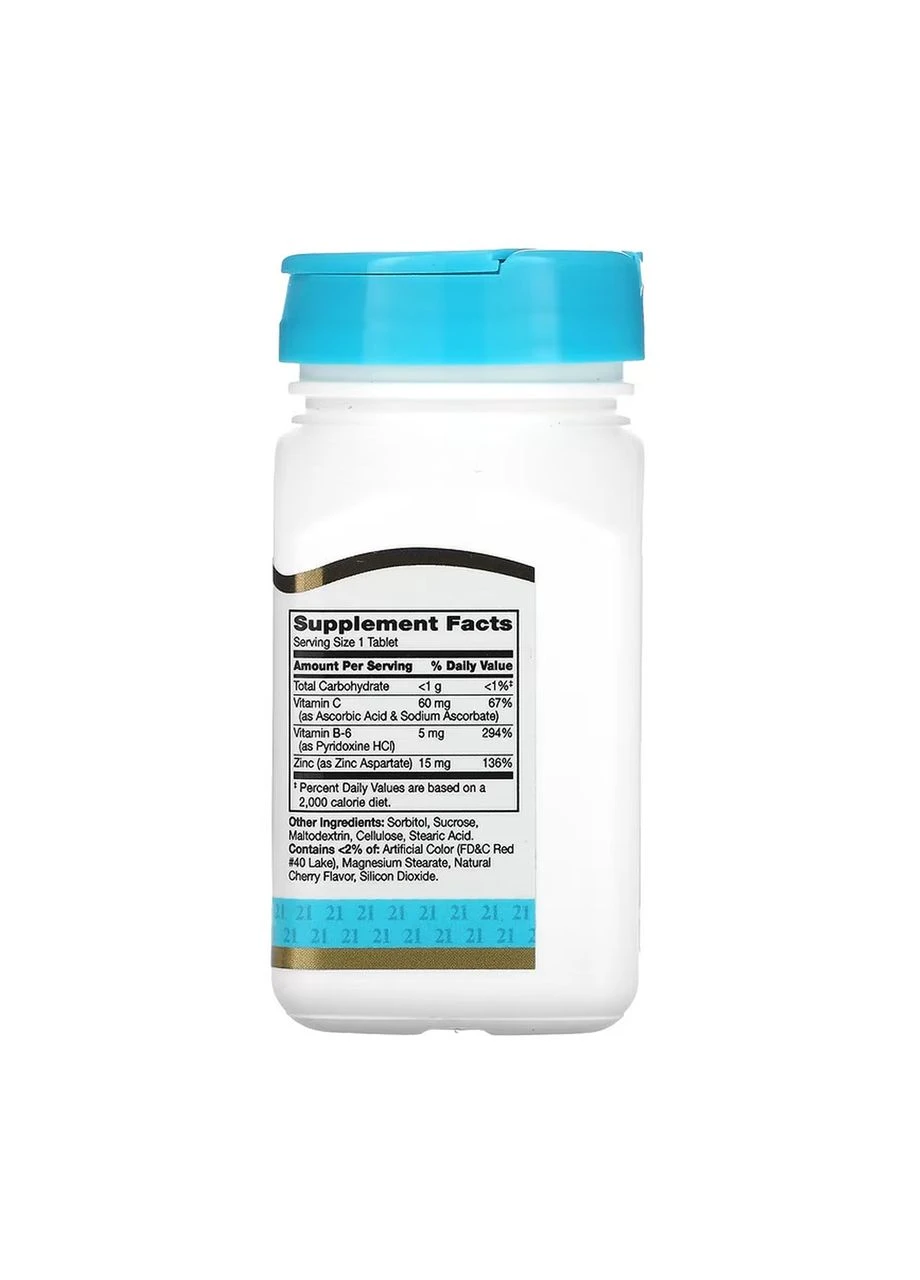Zinc Plus Vitamins C & B-6 - 90 tabs Cherry 21st Century (397333432)