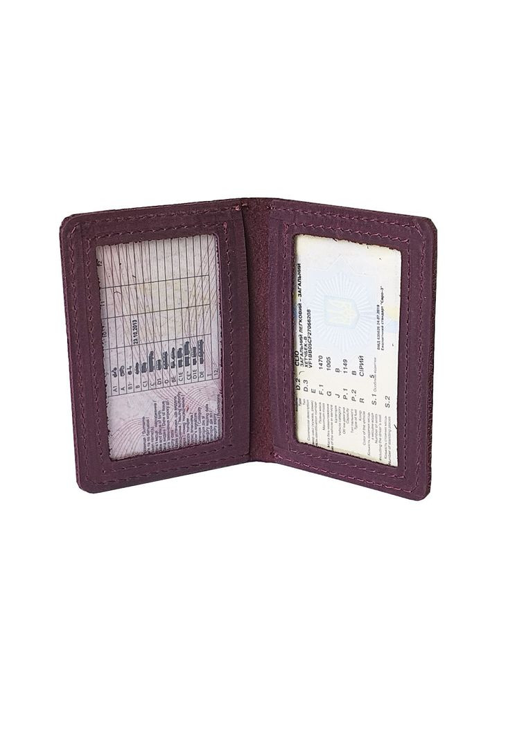 Шкіряна обкладинка для id паспорта, автодокументів бордова GS (322456277)