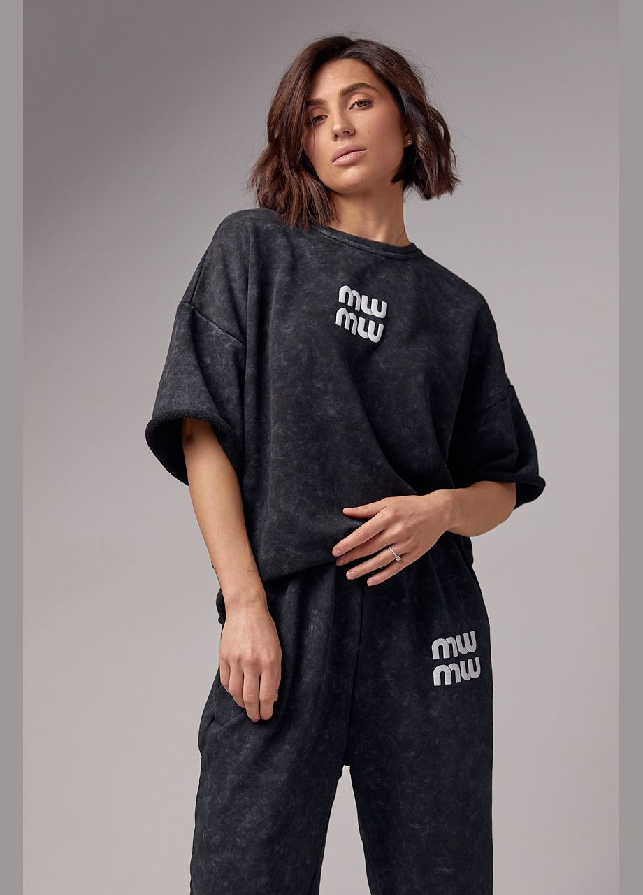 Спортивний костюм у техніці тай-дай з принтом Miu Miu 23456 Lurex (292252848)