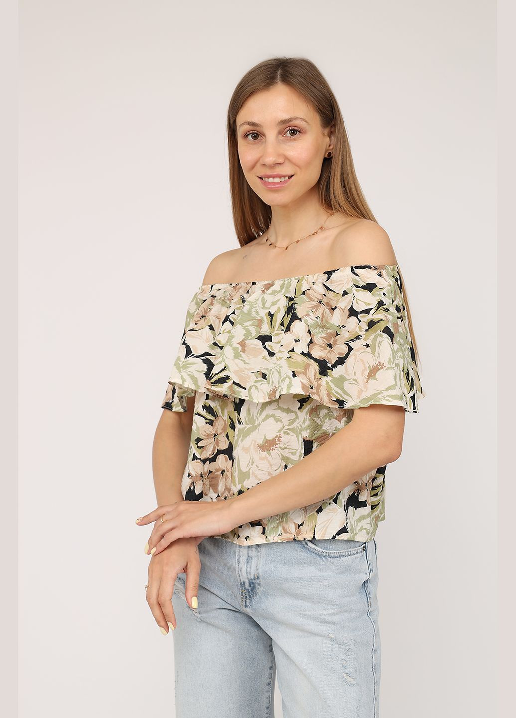 Салатова блуза жіноча колір салатовий цб-00275888 Mixray