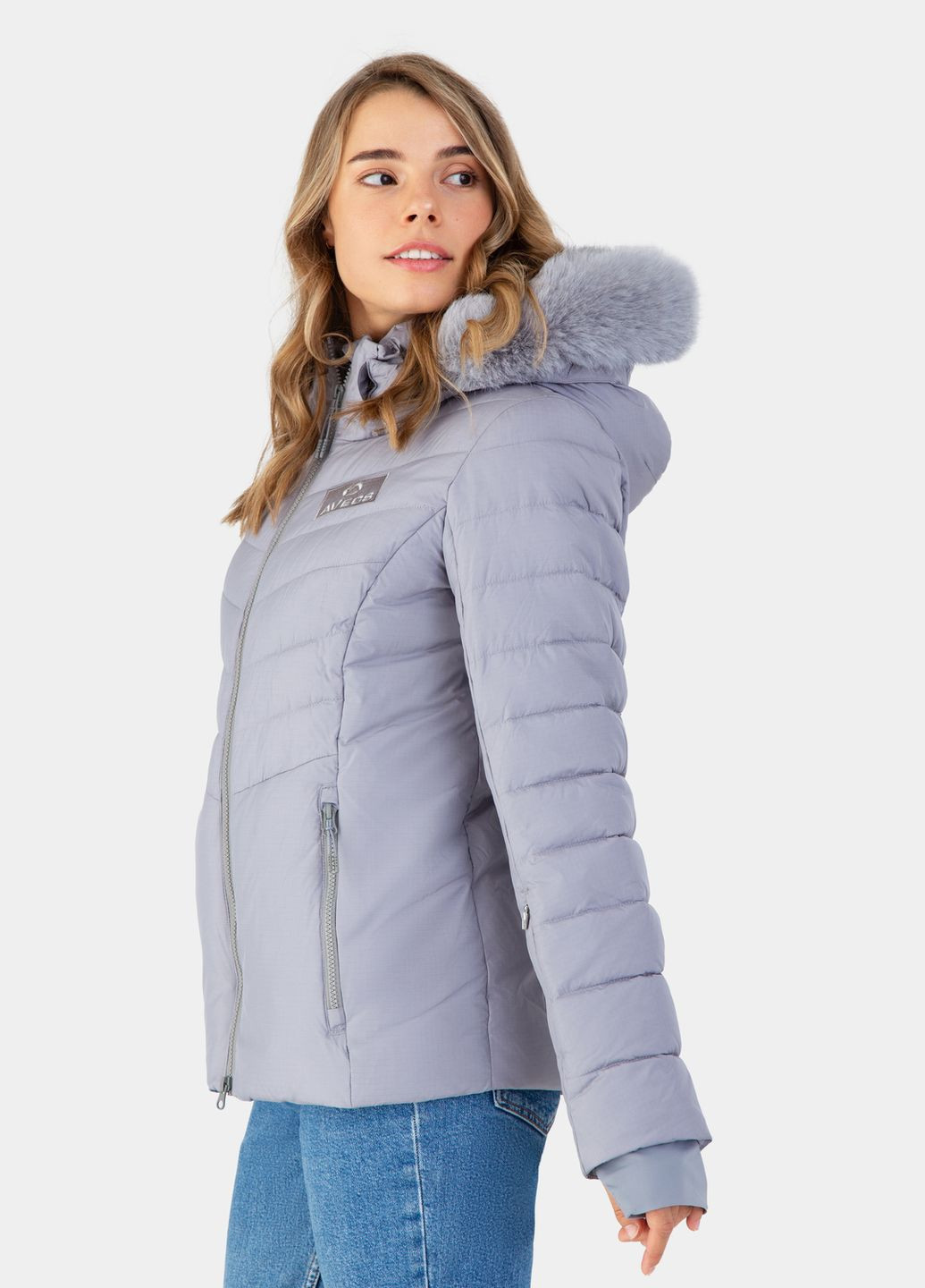 Сіра зимня куртка cіра з наповнювачем "біо пух" 4xl Avecs