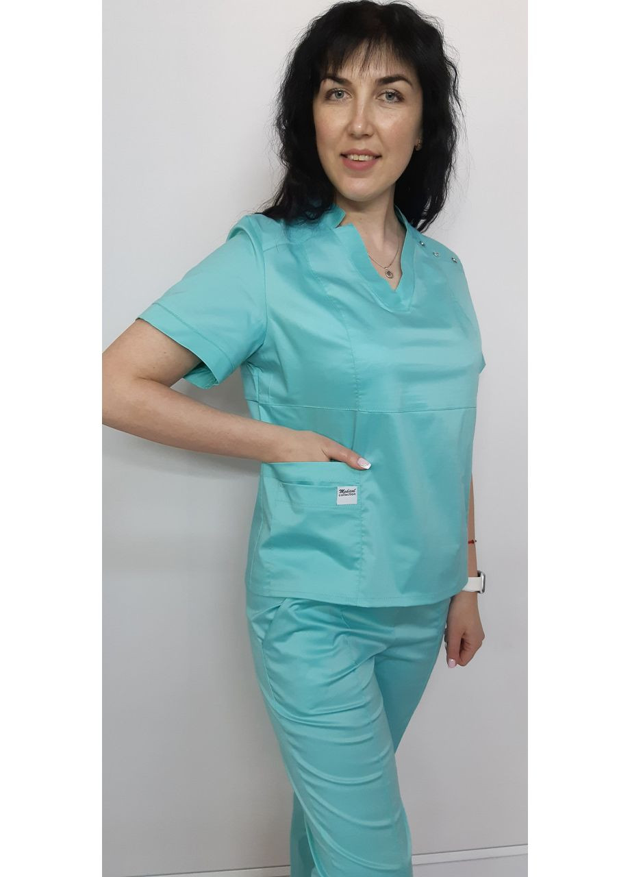 Костюм жіночий медичний Голд стрейч-котон укорочені брюки 52, No Brand (361360415)