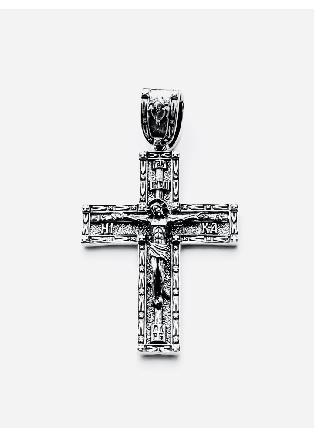 Чоловічий срібний хрестик із 925 проби. Православний хрестик із розп'яттям Ісуса Христа. Спаси і Збережи. DeLoS (355877819)