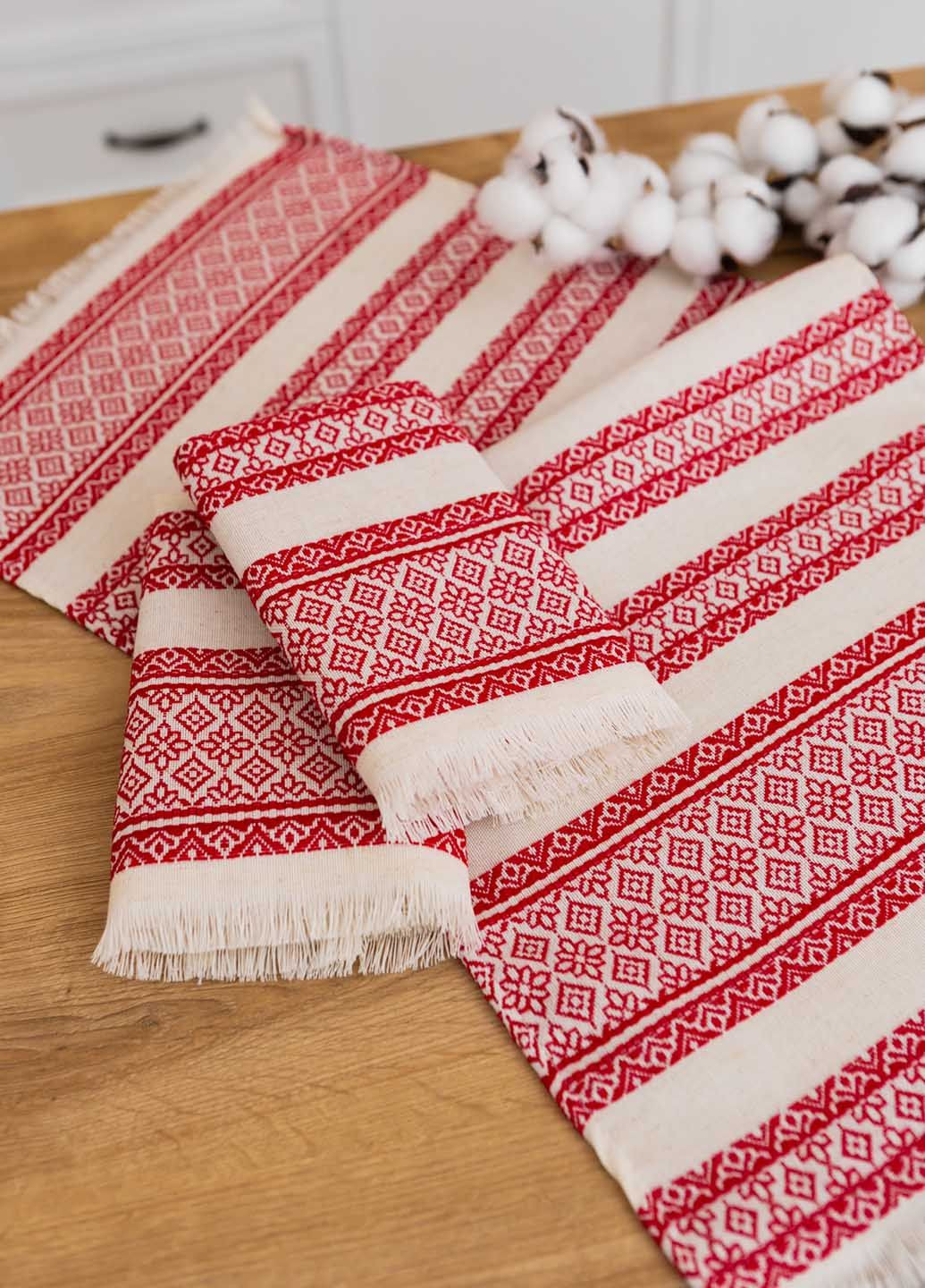 Рушник вишитий з українським орнаментом 75х35см (кет2135) Homedec орнамент комбінований