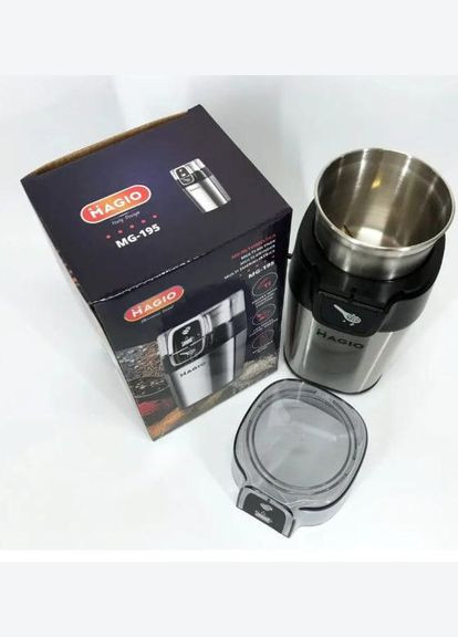 Кофемолка с титановыми ножами MG-195 измельчитель кофейных зерен специй Мультимолка Черная 300 Вт Magio (298704489)