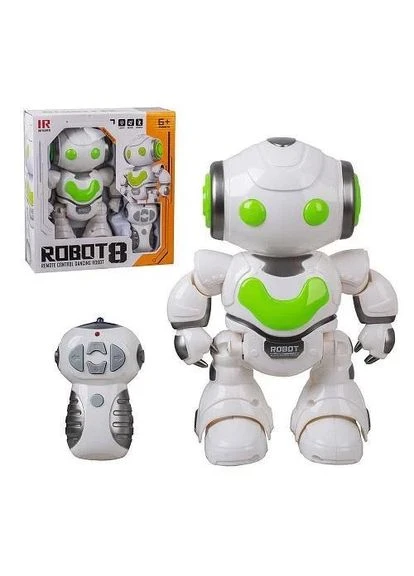 Інтерактивна іграшка робот RIAS Robot 8 на дистанційному керуванні White-Green (3_04046) No Brand (395877309)