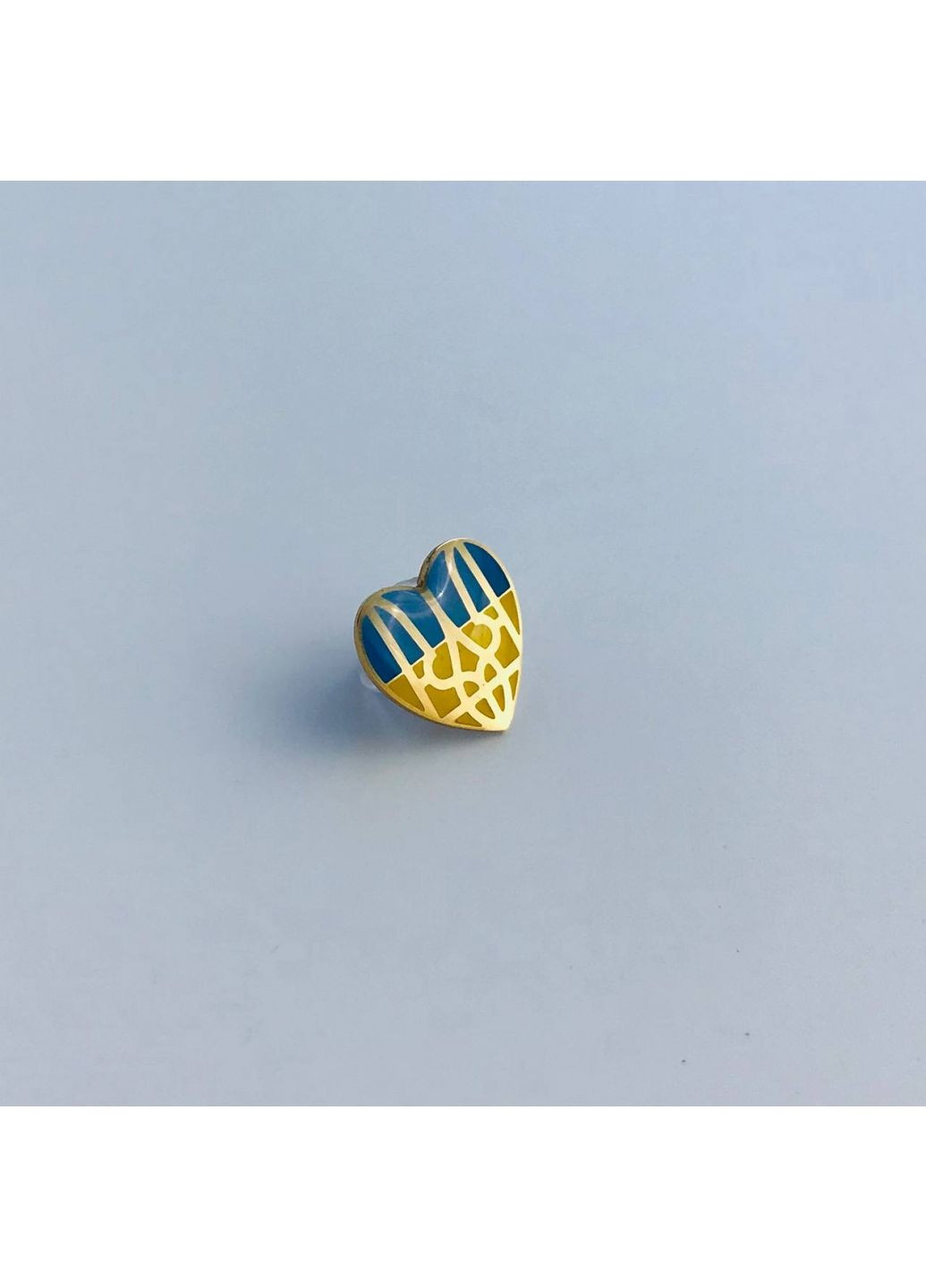 Значок Сердце Украины с трезубцем полимер (6252) Dobroznak (369666862)