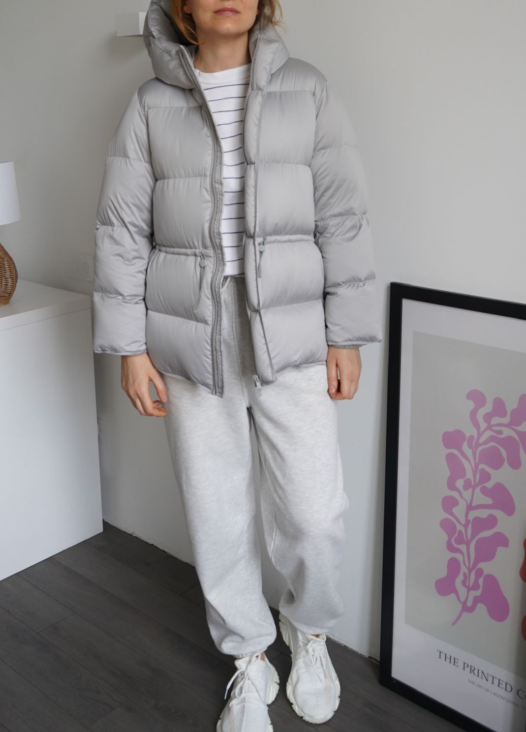 Сріблястий зимній Пуховик One