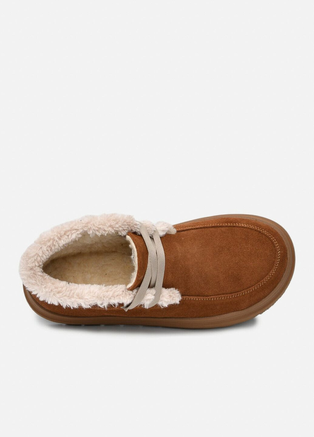 Жіночі короткі зимові рижі замшеві черевики на шнурівці (відшив 3 дні) Paradize (368755136)