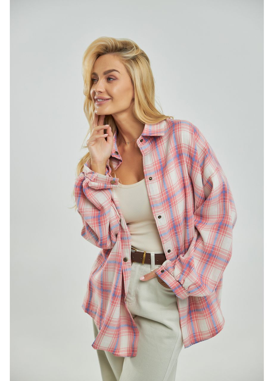 Клітчаста сорочка на кнопках з подовженою спинкою Lurex (361432545)