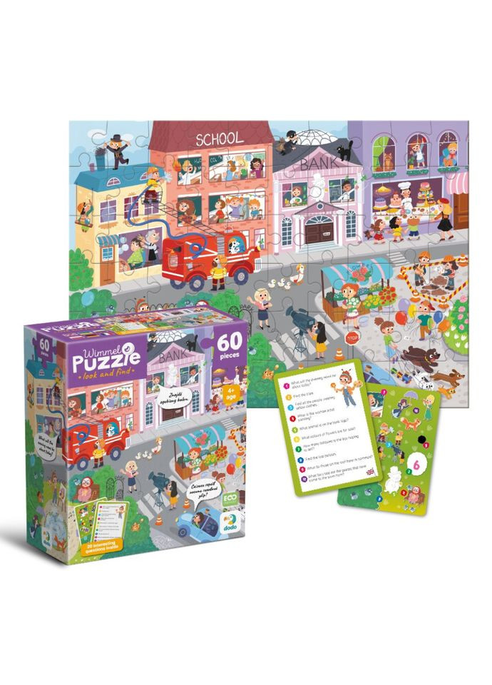 Дитячий віммельпазл "Містечко професій" 300662, 60 елементів DoDo Toys (367971109)