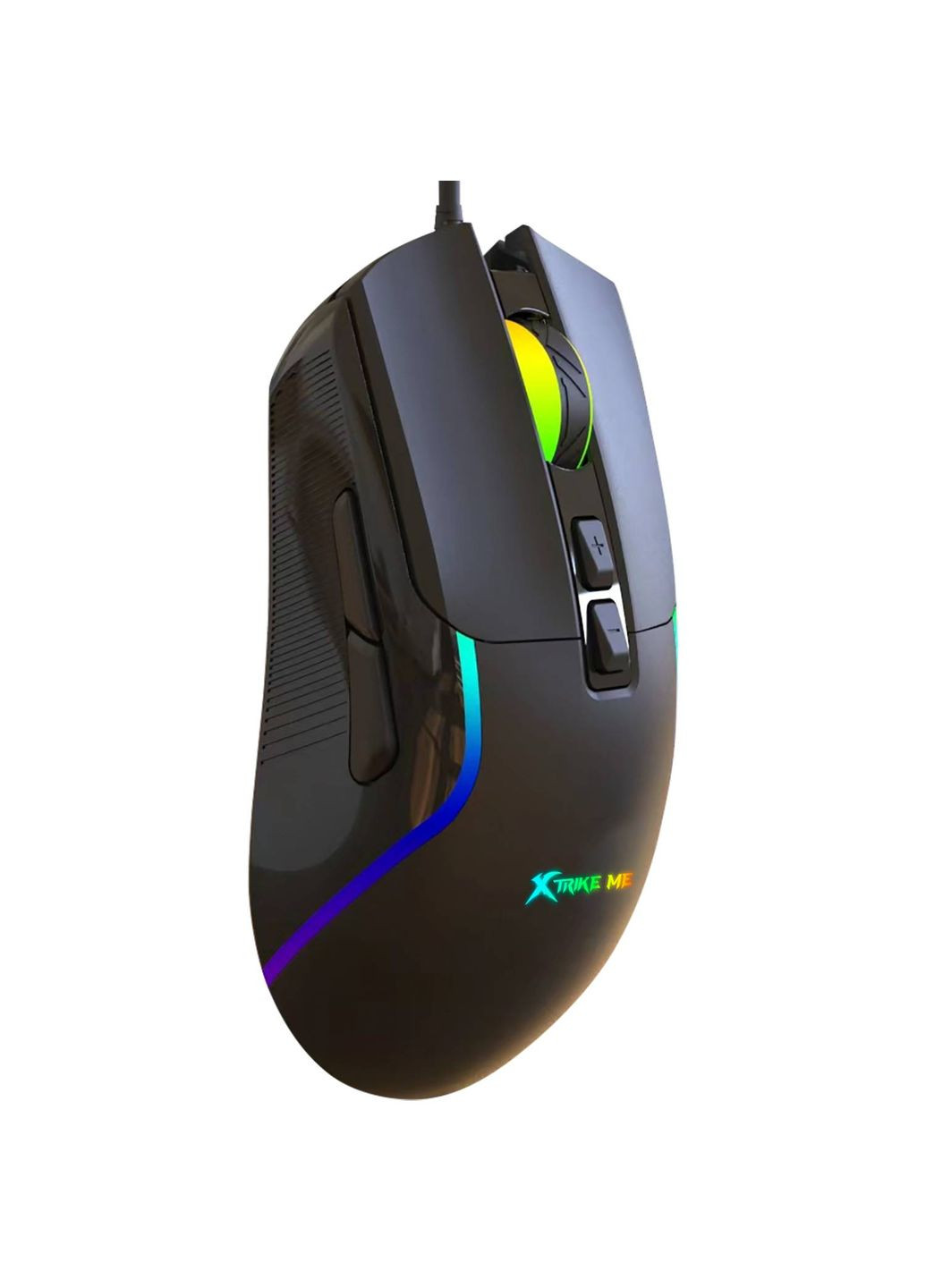 Мишка GM-313, ігрова 7200dpi., 7кн.,RGB, чорна XTRIKE ME (314780630)