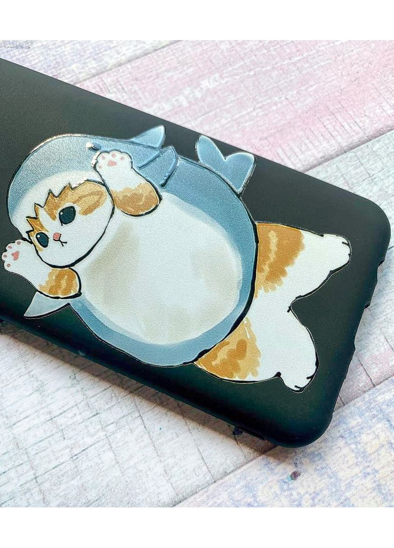 Матовий чохол на Samsung Galaxy A54 5G (A546) Чорний:: Котик акула (принт 379) CASE CONTROL (360682601)