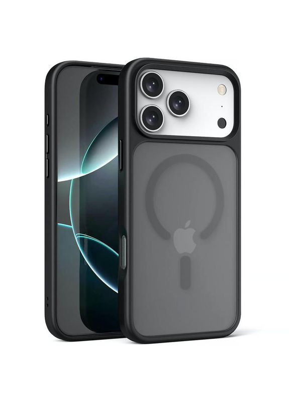TPU+PC чехол Metal Buttons with MagSafe для Apple iPhone 17 Pro (6.3") Black No Brand (366832849)