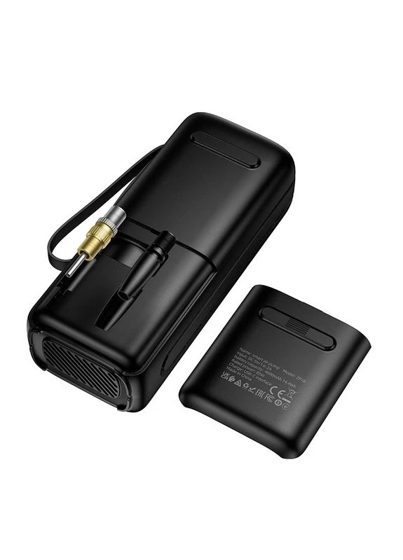 Портативний повітряний насос ZP18, до 10 атм, ліхтарик, Black, Box Hoco (402652191)