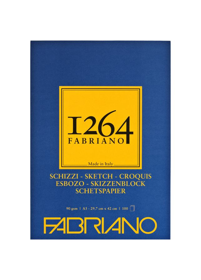 Склейка для рисунка и эскизов 1264 А3 90г/м2 100л слоновая кость Fabriano (362585222)