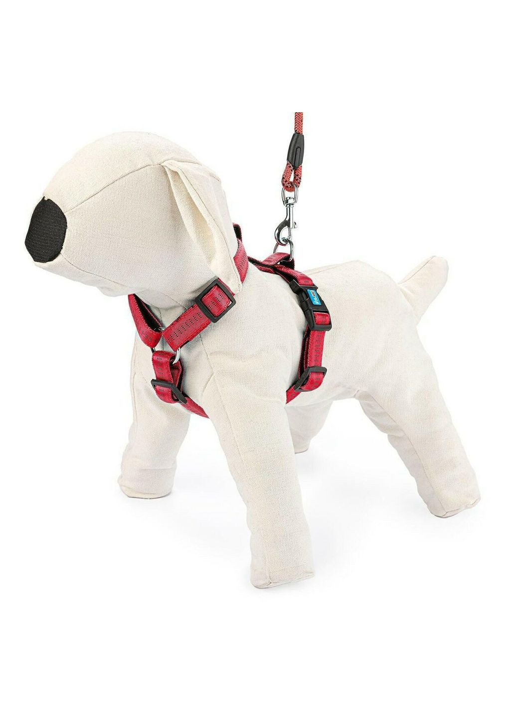 Регулююча шлея-нагрудник "Soft Style", нейлон, A-26-30см, B-36-42см, С-11-13см, ширина ремінця: 1,5см, XS, Червоний Happet (353303426)