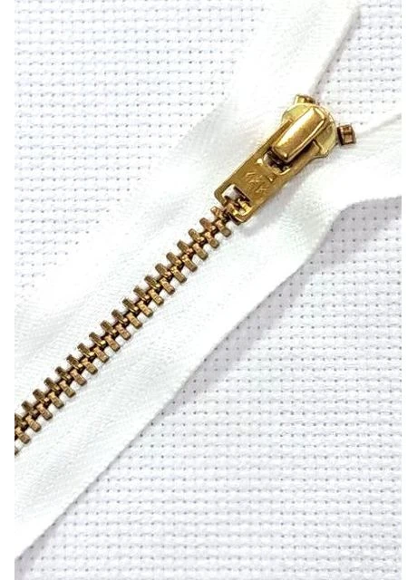 Молния для джинсов белая/золото 18 см YKK (388916500)