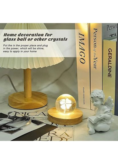 Деревянная светодиодная подставка для энергетических 3D пирамид шаров кристаллов Рейки Чакра Медитация No Brand (298111886)