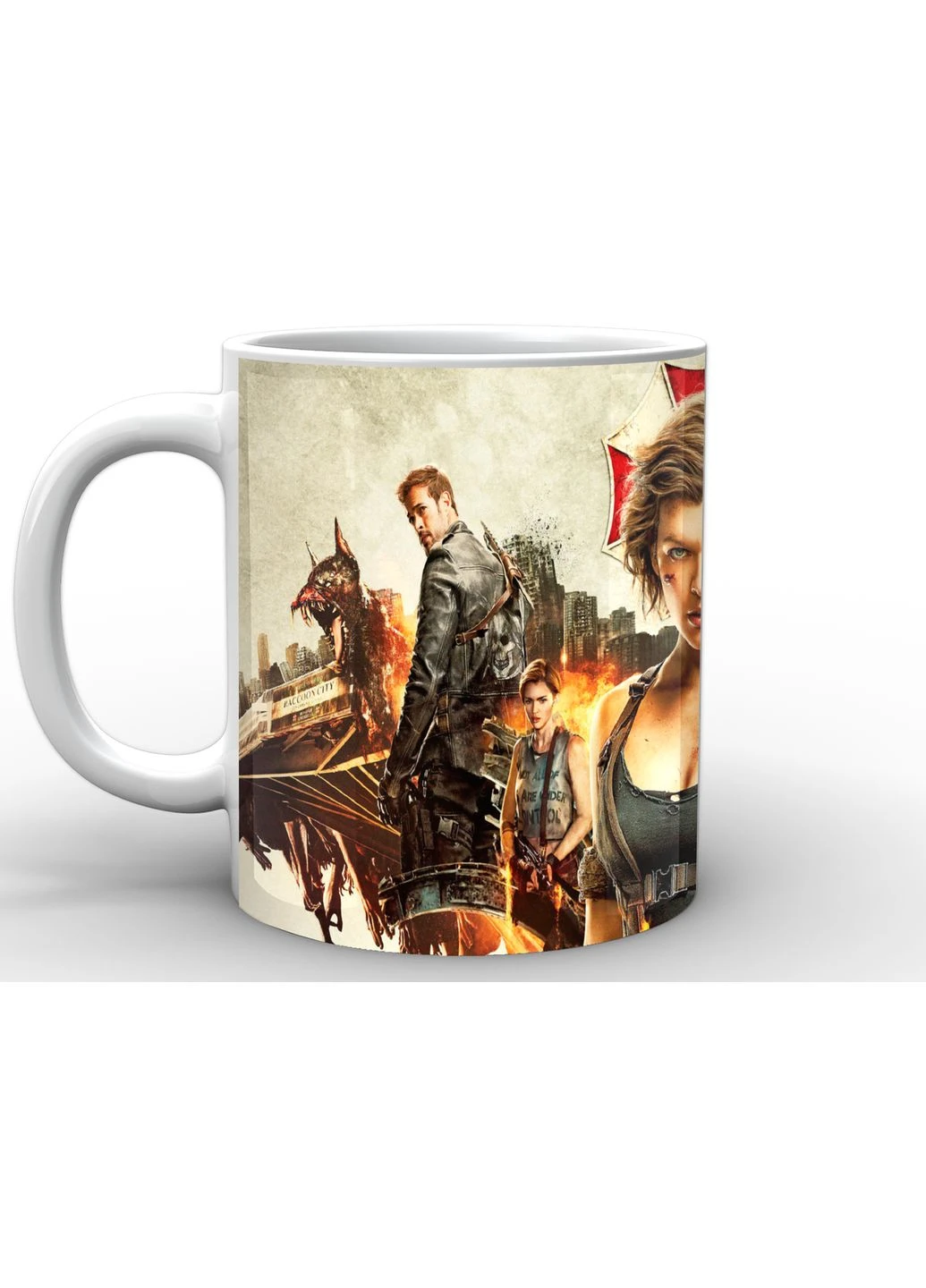 Чашка з принтом біла Resident Evil Обитель зла життя після смерті RE.02.019 Кружка керамічна 0,33 GeekLand (378965805)