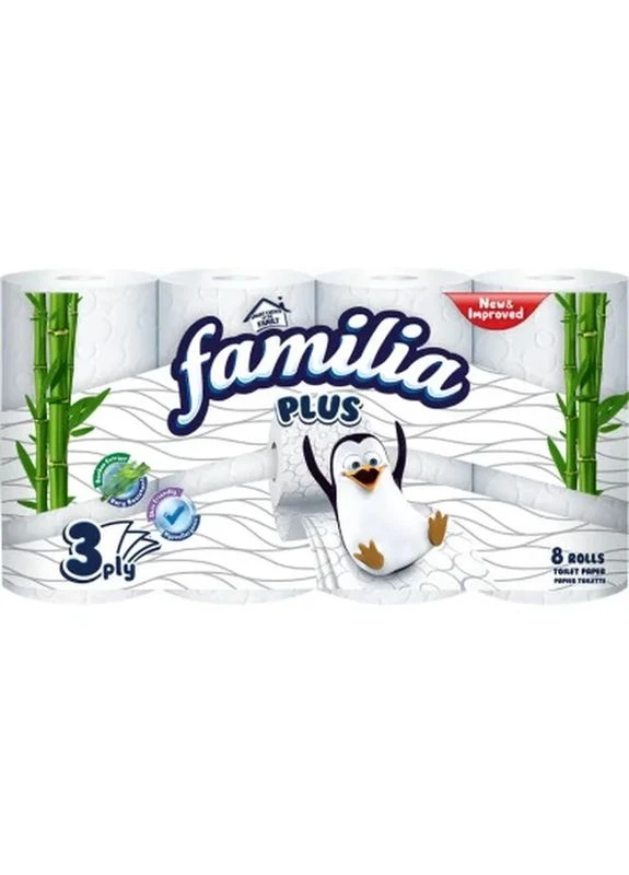 Туалетний папір 3 шари 8 рулонів (8690536020157) Familia (396951914)