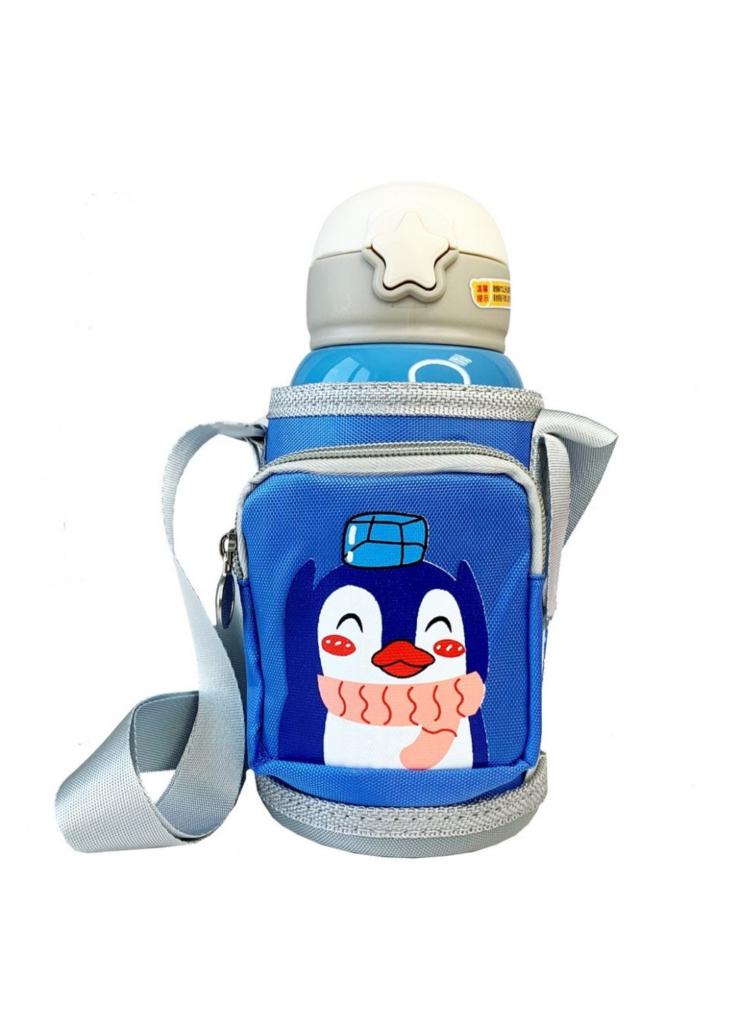 Термос-поїльник з силіконовою трубочкою Пінгвін 600 мл Megazayka (289461456)