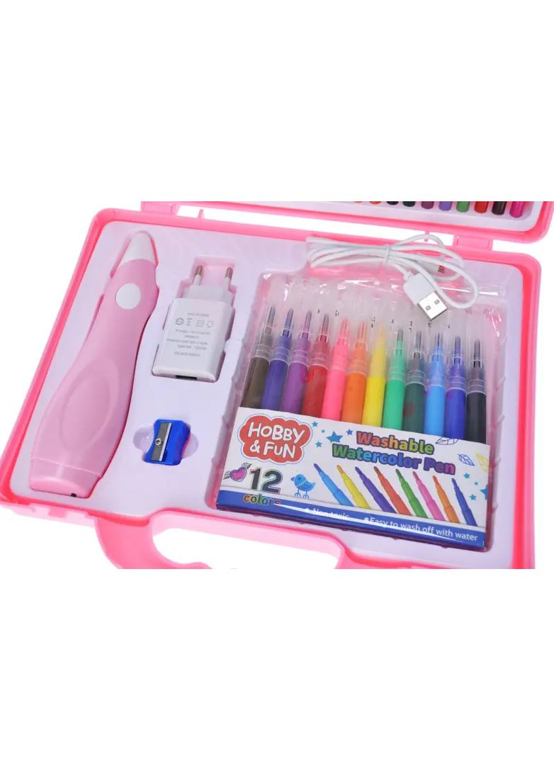 Набір для творчості з аерографом і трафаретами в чемодані D0810 від 7 років в асортименті YG Toys Нас8721 (370654004)