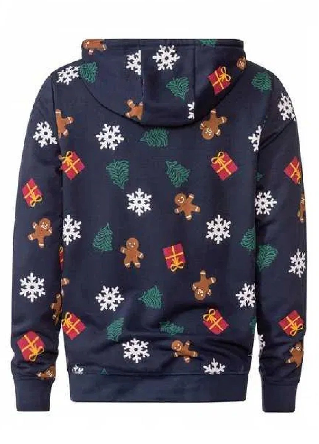 Худі двунитка для чоловіка в новорічний принт Livergy (364848164)
