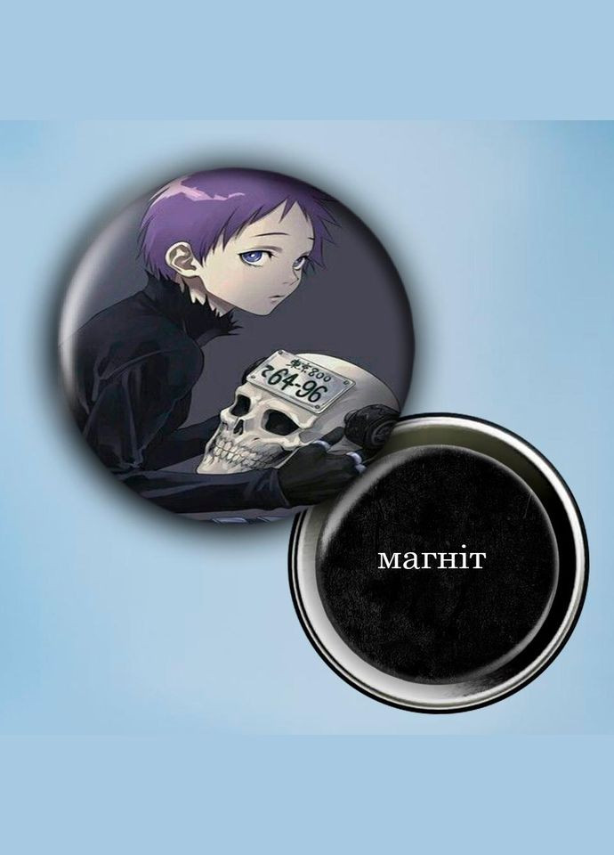 Фотомагніт (магніт на холодильник) Аніме Дорохедоро #0013 56 мм чорний No Brand (309153707)