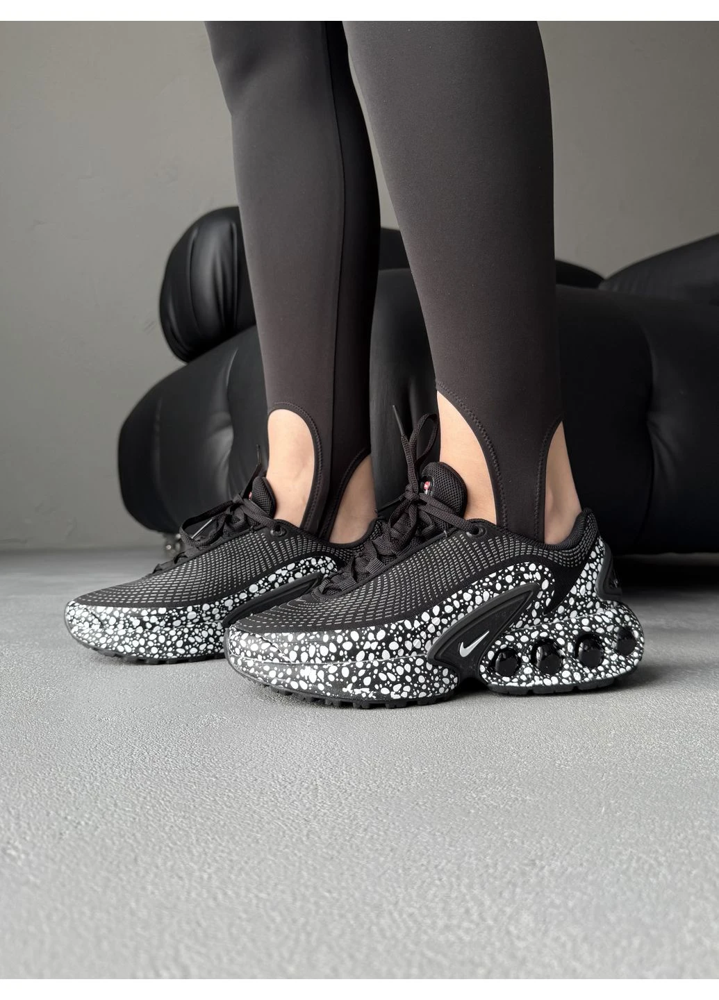 Белые летние кроссовки nike air max dn safari black/white найк аир макс дн No Brand