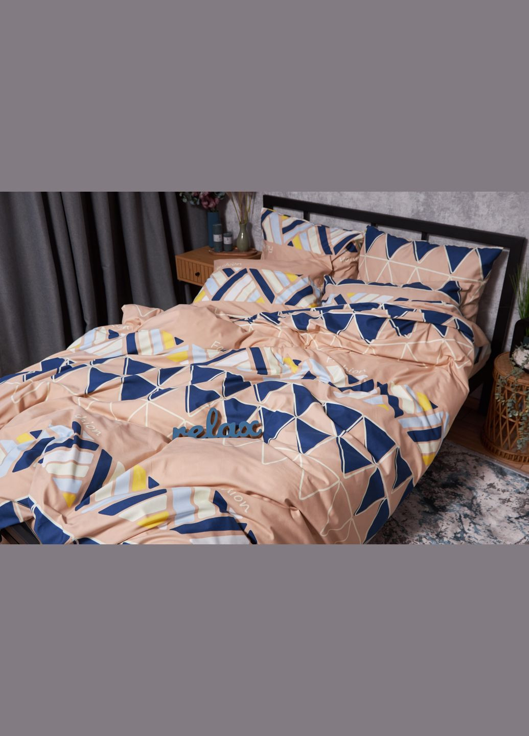 Комплект постільної білизни Полісатин Premium сімейний 143х210х2 наволочки 4х70х70 (MS-820002817) Moon&Star Fashion (286761752)