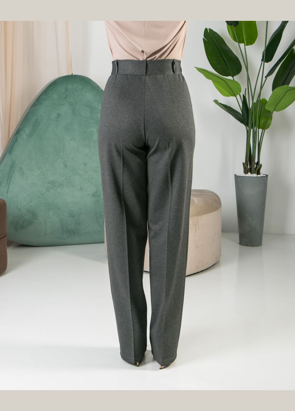 Класичні жіночі брюки 343ФРС чорні. No Brand (296657526)