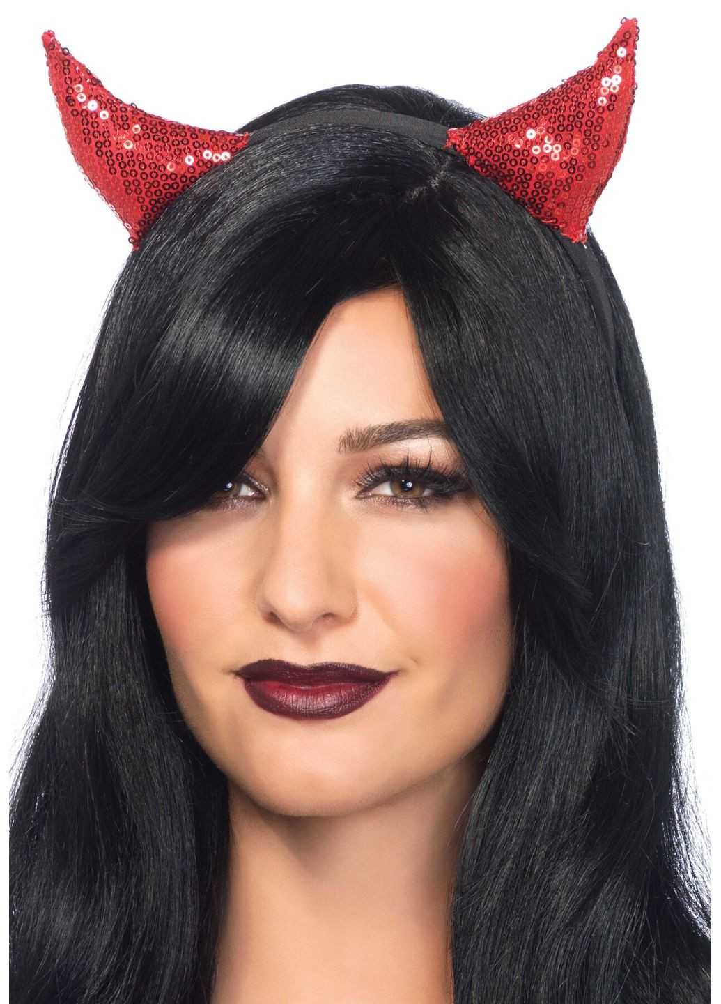 Рога дьявола для ролевых игр красного цвета с блестками Leg Avenue (297573363)