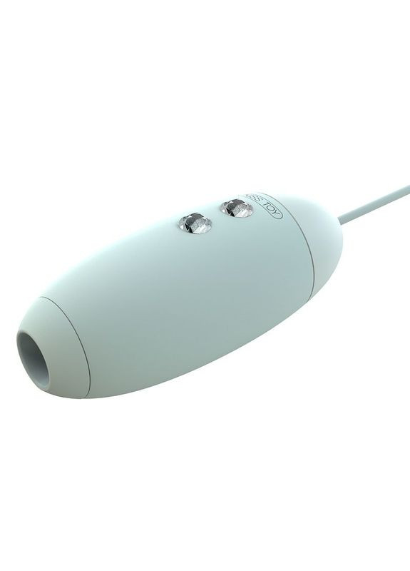 Вакуумний стимулятор з віброяйцем 2-в-1 KISTOY Miss VV Cyan KissToy (369946277)