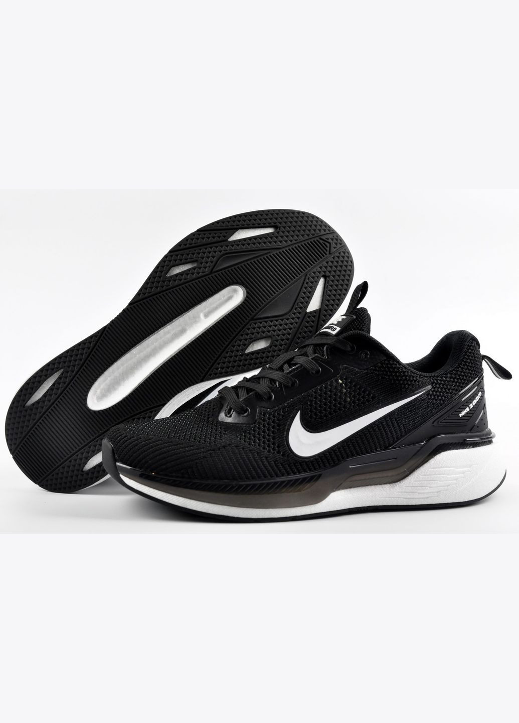 Черно-белые летние кроссовки летние zoom No Brand