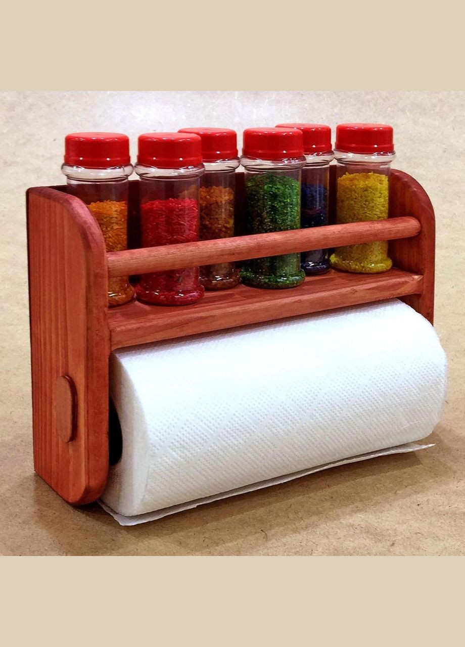 Держатель для бумажных полотенец из дерева Мелвил коралл (ДКП-003714) No Brand (327867854)