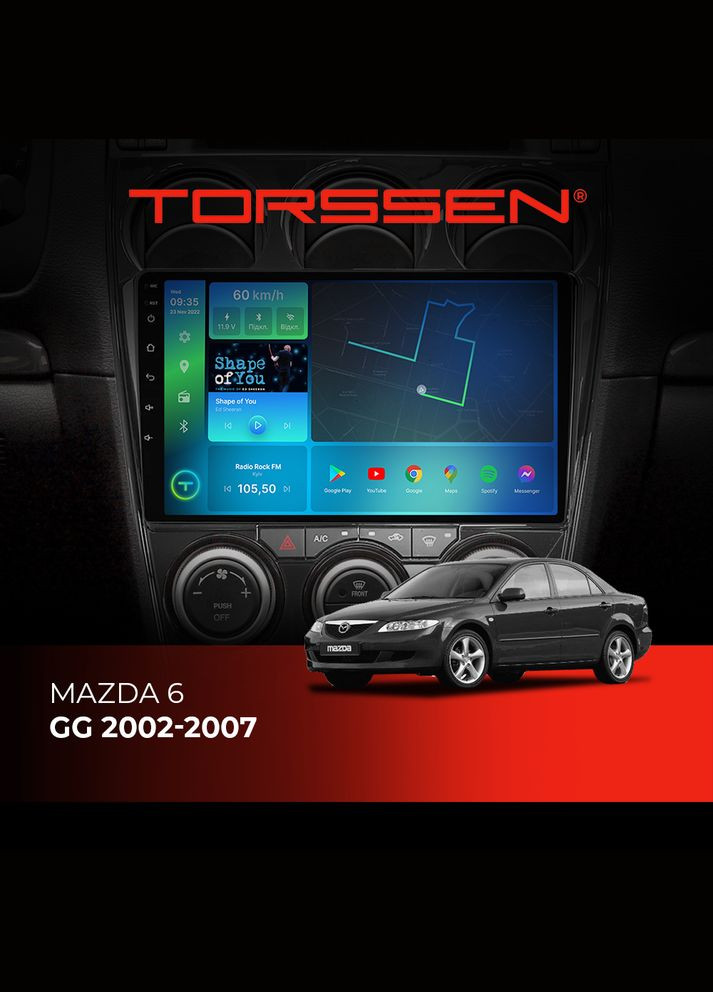 Штатная магнитола Mazda 6GG 0207 FL9 4+64Gb 4G Carplay DSP Torssen (307088247)