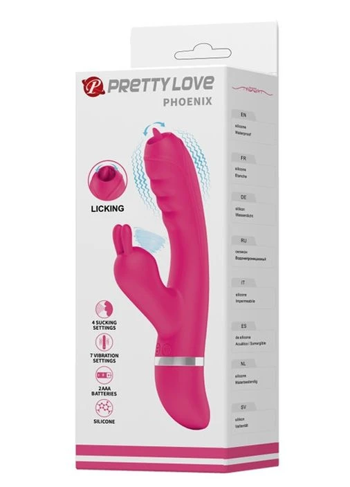 Преміальний вібратор з язичком PHOENIX, BI - 014854 Pretty Love (383109136)