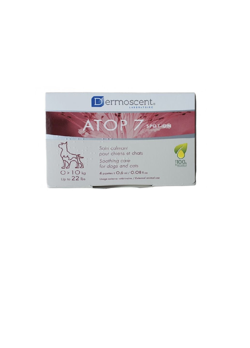 Капли для собак ATOP 7 NEW spot-on 4 x 0,6 мл (3760098110650) Dermoscent (314862781)