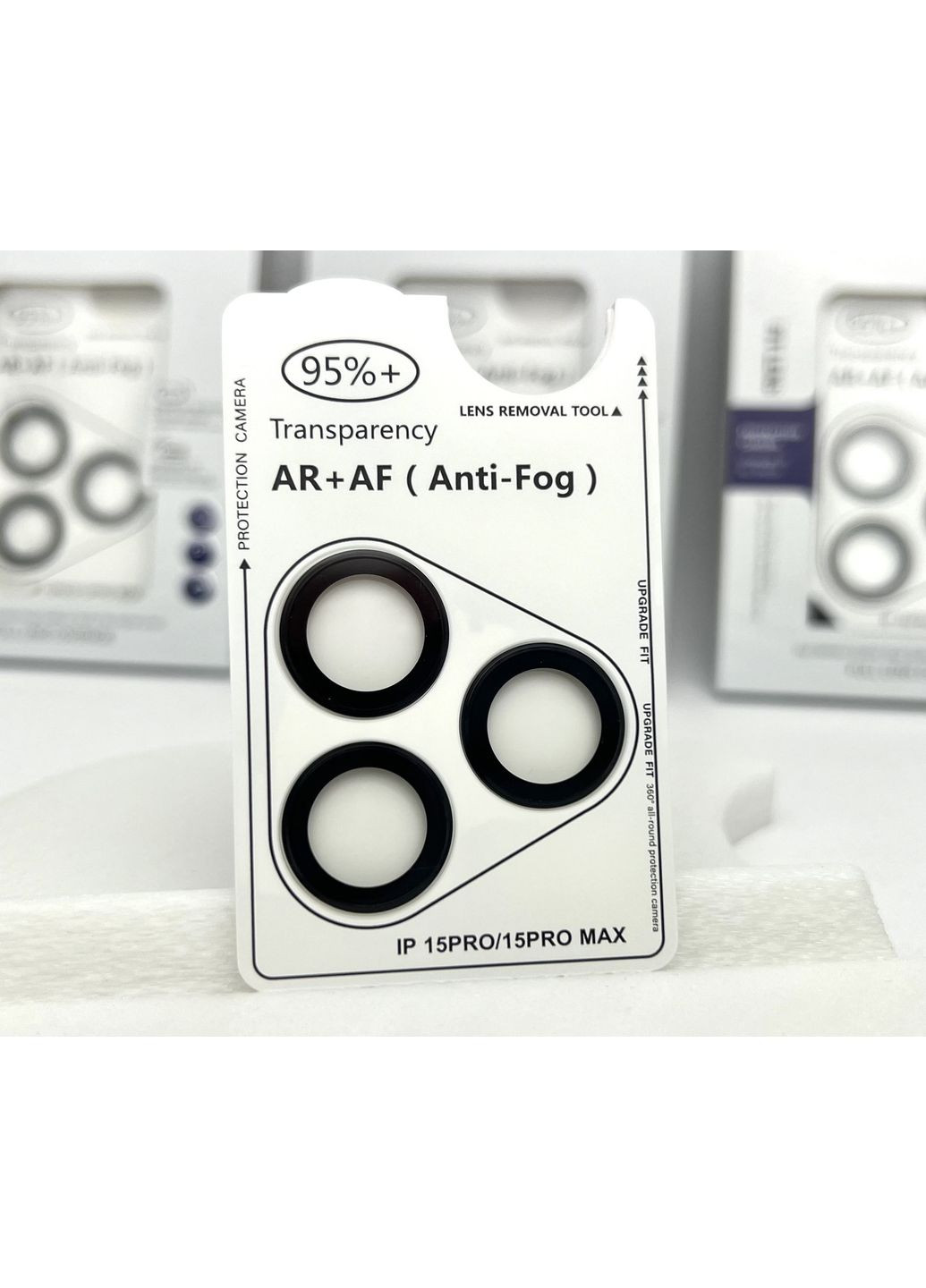 Лінзи на камеру на 15 PRO MAX захисне скло лінза Metal AR + AF лінзи на камеру для айфон Black / No Brand (369137557)