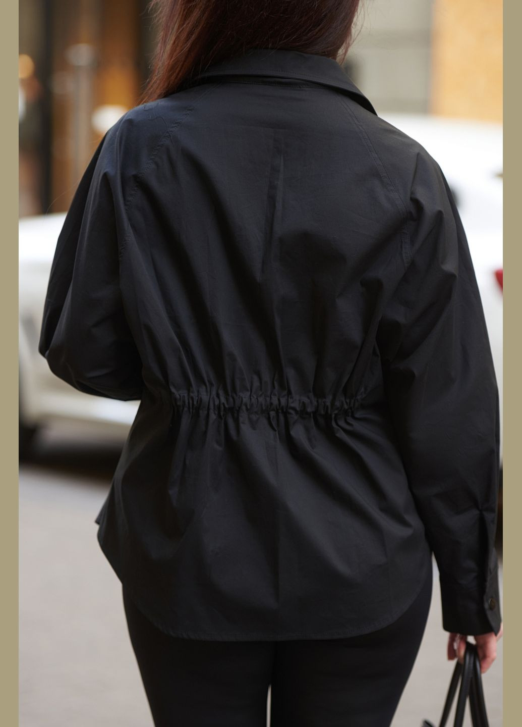 Чорна стильна жіноча сорочка Jadone Fashion