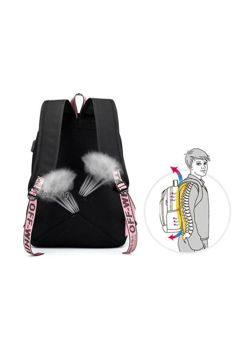 Школьный рюкзак для девочки 45*32 см водонепроницаемый с бантом и USB для девушек подростков в школу No Brand (372003700)