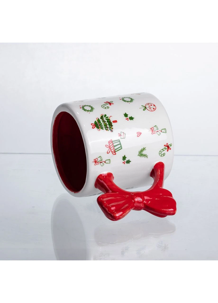Новорічна порцелянова чашка для чаю та кави 400 (мл) Merry Christmas CR-1-18 Yiwu (386511277)