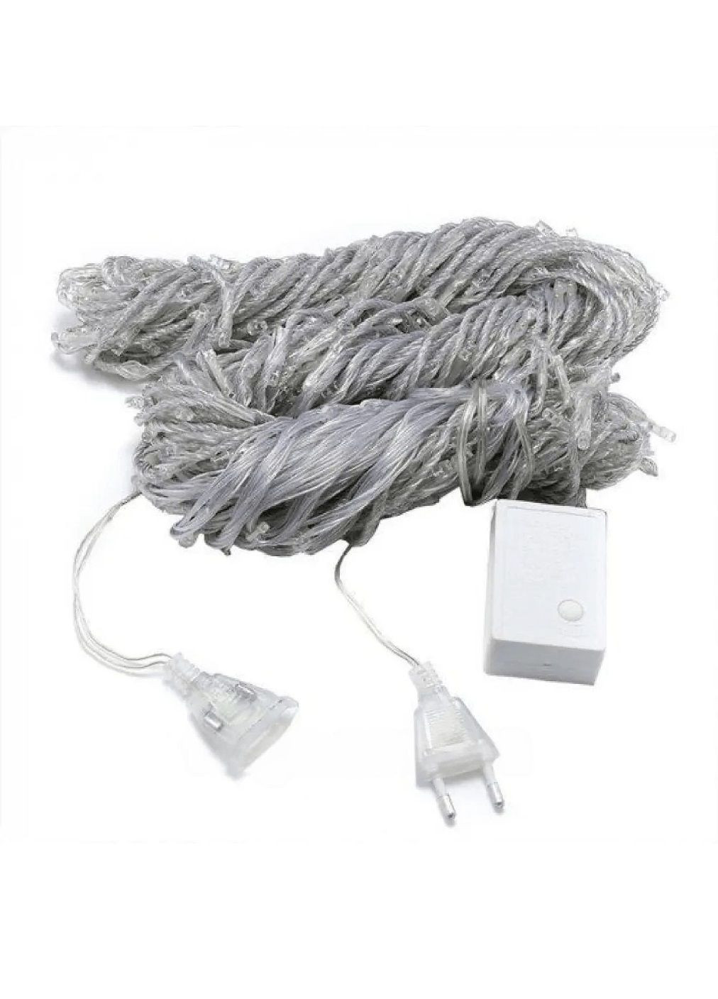 Світлодіодна кімнатна внутрішня гірлянда штора водоспад на вікно з роботою від мережі 3х2 м 240LED (478668-Prob) Тепла біла Unbranded (308133591)