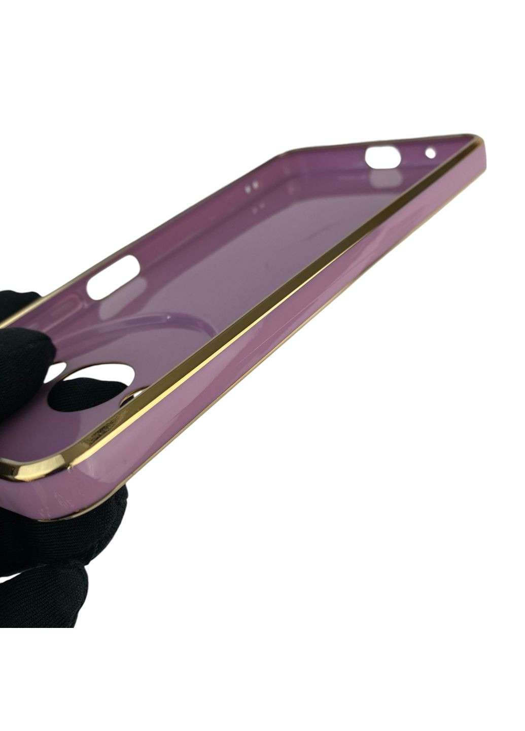 Чохол для Redmi A3 з кільцем MagSafe із золотою окантовкою на сяомі редмі а3 чорничний gs1 Xiaomi (366236660)