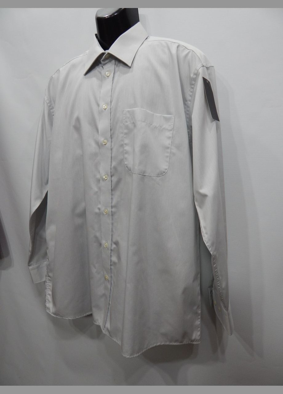 Серая классическая рубашка однотонная No Brand